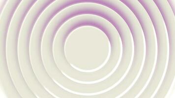 luz Rosa concêntrico 3d argolas. movimento. fiação sombra ao longo a circular formas, calma e hipnótico efeito. foto