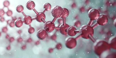 ai gerado generativo ai, abstrato molecular forma, solteiro amino ácido molécula. química remédio Educação foto