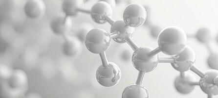 ai gerado generativo ai, abstrato molecular forma, solteiro amino ácido molécula. química remédio Educação foto