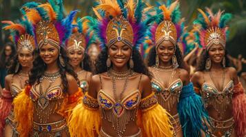 ai gerado não identificado mulheres dentro tradicional traje às a anual Malindi festival. foto