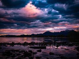 lago Chiemsee dentro bavaria foto