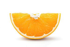 ai gerado laranja fatia isolado em branco fundo de ai generativo foto