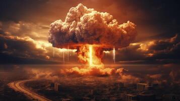 ai gerado nuclear explosão foto