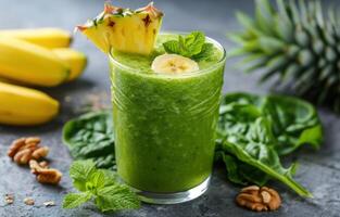 ai gerado a verde batido contém banana foto