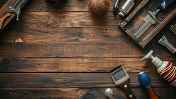 ai gerado barbearia propaganda fundo com cópia de espaço foto