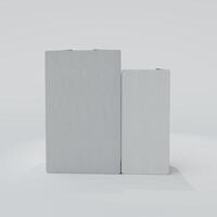 marrom, branco, Preto caixa 3d Renderização imagem para produtos brincar apresentações foto