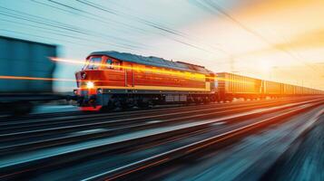 ai gerado trem Entrega propaganda fundo com cópia de espaço foto