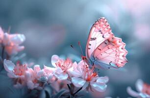 ai gerado uma borboleta é vôo perto uma flor foto