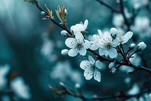 ai gerado uma branco flor este é sobre para flor foto