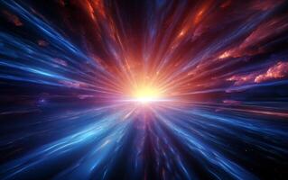 galáctico rebentar hiperespaço túnel e cósmico esplendor foto