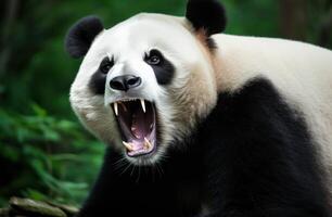 ai gerado panda a partir de da china jardim zoológico foto