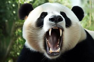 ai gerado panda a partir de da china jardim zoológico foto