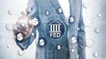 conceito de negócios do sistema de reserva federal fed sistema financeiro dos EUA