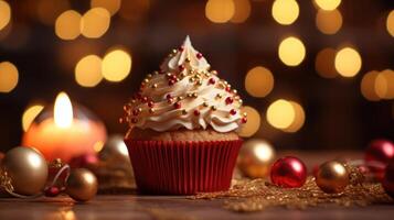 ai gerado uma Bolinho coberto com canela Gravetos em uma branco fundo foto