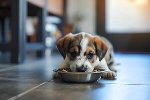 ai gerado gourmet canino salgado momentos dentro uma cachorro jantar experiência foto