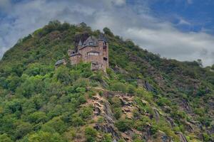 katz castelo negligenciar a Rhine rio, st goarshausen, Renânia palatinado, Alemanha foto