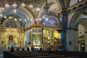 lima, Peru, 2022 - basílica e convento do santo domingo ou convento do a piedosos rosário, altar, lima, Peru foto