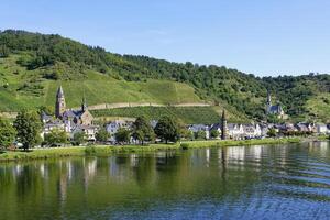 Visão sobre cochem e a mosela rio, cochem, Renânia palatinado, Alemanha foto