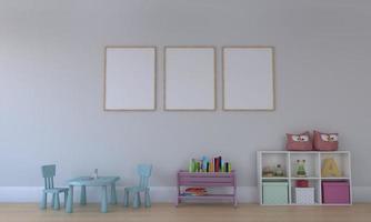 quarto infantil, casinha, mobília infantil com brinquedo e maquete foto