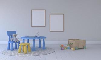 quarto infantil, casinha, mobília infantil com brinquedo e maquete foto