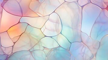 ai gerado abstrato delicado multicolorido mosaico do fosco vidro dentro suave ambiente luz foto