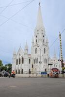 Chennai, Índia - Julho 14, 2023 san tomé igreja, Além disso conhecido Como st. Thomas catedral basílica foto