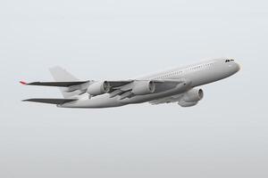 branco avião uma 3d viagem comercial airbus foto