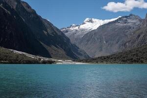 langanuco lagoa localizado às 3850 metros acima mar nível dentro a província do Huaraz, Peru. foto