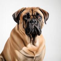 ai gerado Bullmastiff isolado em branco fundo. ai generativo foto