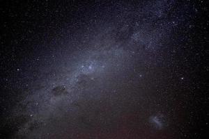 panorama de céu noturno claro com estrelas foto