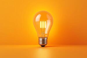 ai gerado vintage lâmpada brilhante luz lâmpada Edison luminária elétrico pensando idéia conceito inovação tecnologia símbolo solução inspiração invenção energia luz eletricidade poder criatividade placa foto