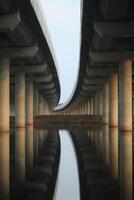 via expressa-ponte pilares este Socorro Apoio, suporte a via Expressa ponte para facilitar rápido viagem estão construído de Civil engenheiros com uma segurança sistema este encurta a viagem distância Mais rapidamente. foto