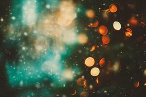 ai gerado Natal e Novo ano feriados fundo com colorida bokeh desfocado luzes foto