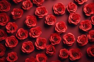 ai gerado minimalista fundo do rosas, conceito do beleza e romance ai gerado foto