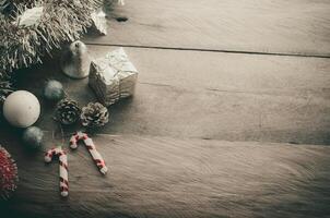 Natal fronteira em madeira - tom sépia foto