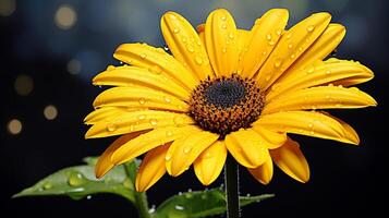 ai gerado vibrante amarelo margarida uma símbolo do verão beleza dentro natureza foto