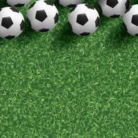 bola de futebol de futebol no fundo do campo de grama verde. gráfico de ilustração.
