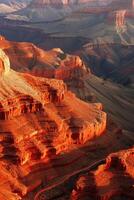 ai gerado a brilhante cores do a destruído arenito Rocha dentro a canyon. EUA. Arizona foto
