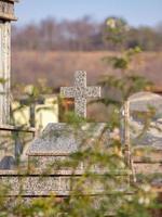 cruz de mármore da sepultura