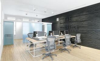 moderno escritório interior Projeto. foto