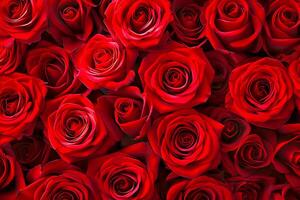 ai gerado vibrante coleção do vermelho rosas pétala Como inspiração para crio cativante visuais ai gerado foto