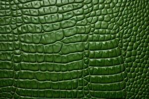 ai gerado verde crocodilo pele textura, fechar-se Visão foto