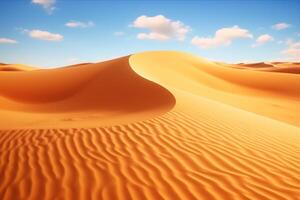 ai gerado lindo areia dunas dentro a sahara deserto. lindo areia dunas dentro a sahara deserto. foto