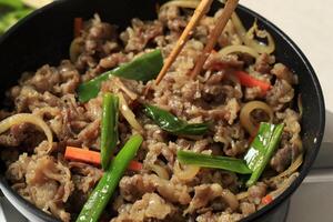 cozinhando carne Bulgogi foto