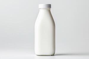 ai gerado isolado branco leite garrafa. foto