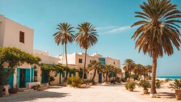 ai gerado djerba ilha dentro Tunísia foto