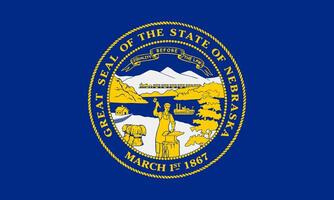 a oficial atual bandeira do Nebraska EUA estado. Estado bandeira do nebraska. ilustração. foto