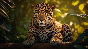 ai gerado jaguar Alto qualidade imagem foto