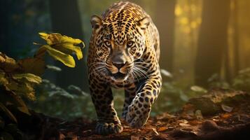 ai gerado jaguar Alto qualidade imagem foto