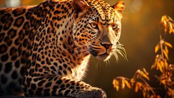 ai gerado leopardo Alto qualidade imagem foto
